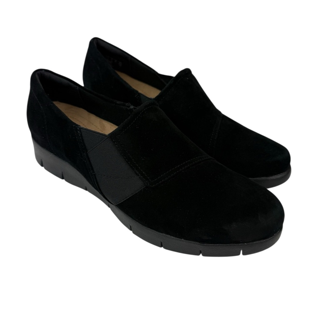 Clarks Artisan Daelyn Monarch Slip On Black Suede… - image 1